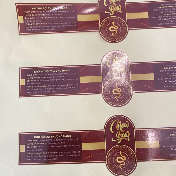 In Tem UV DTF Logo Chữ Nổi 3D / Phủ Bóng Varnish