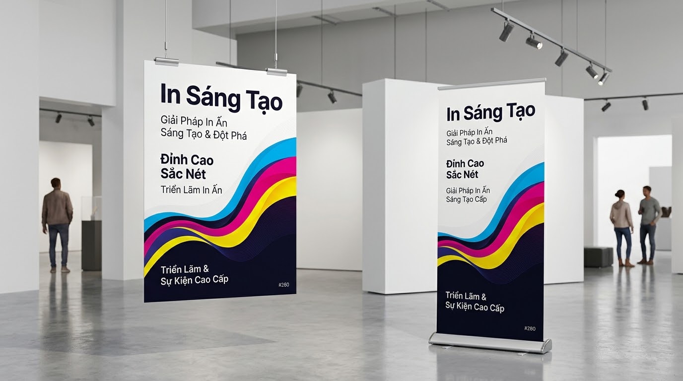 Minh họa poster và standee in cho sự kiện